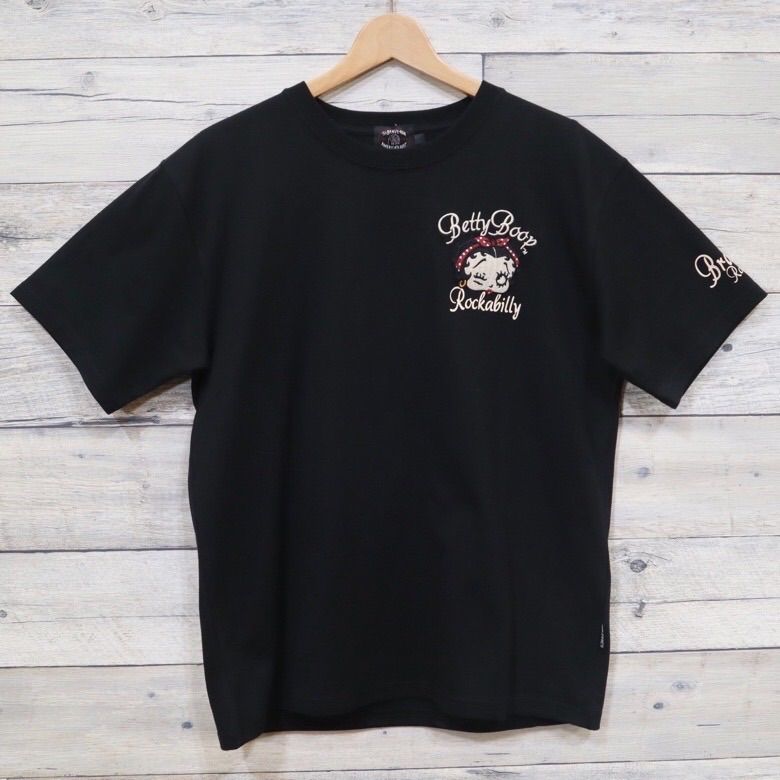 新品 メンズ ベティ・ブープ BETTY BOOP 半袖 Tシャツ ベティちゃん ザブレイブマン コラボ ギター ベティー 半袖Tシャツ ティーシャツ  刺繍 THE BRAVEMAN ユニセックス レディース 黒 ブラック - メルカリ