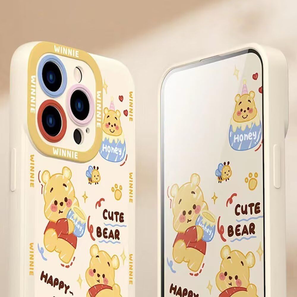 Plus ケース プーさん クリア ぷーさん iPhone15Plus iPhone14 Plus 用