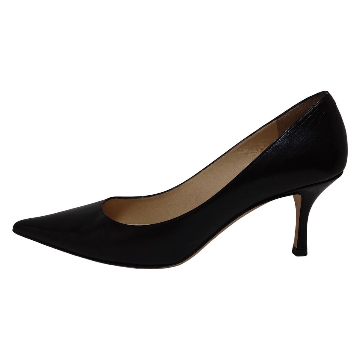 JIMMY CHOO ジミーチュウ パンプス 37 1|2 レディース - 黒 レザー