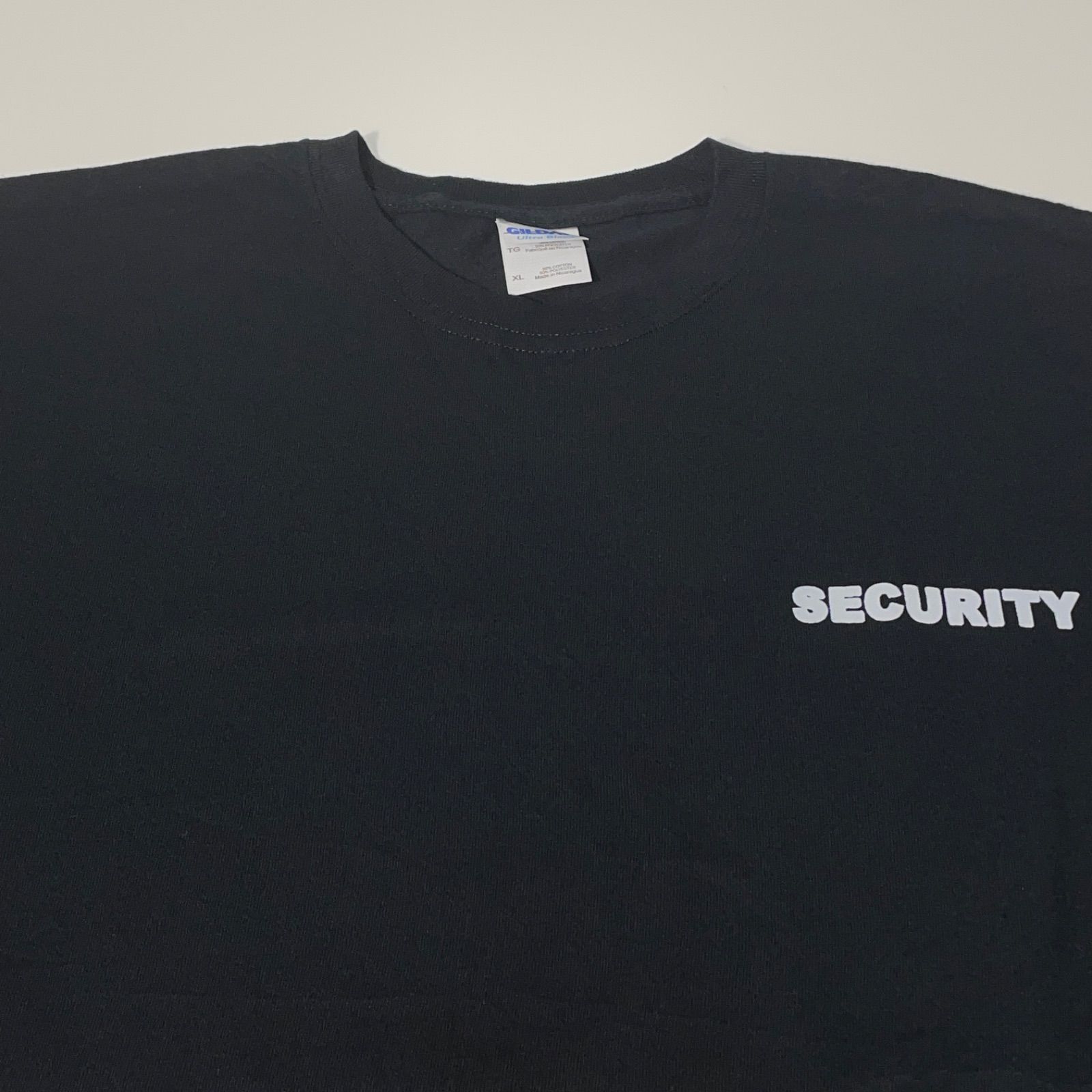 GILDAN】SECURITY 両面プリント バックロゴ ワンポイント オーバー 