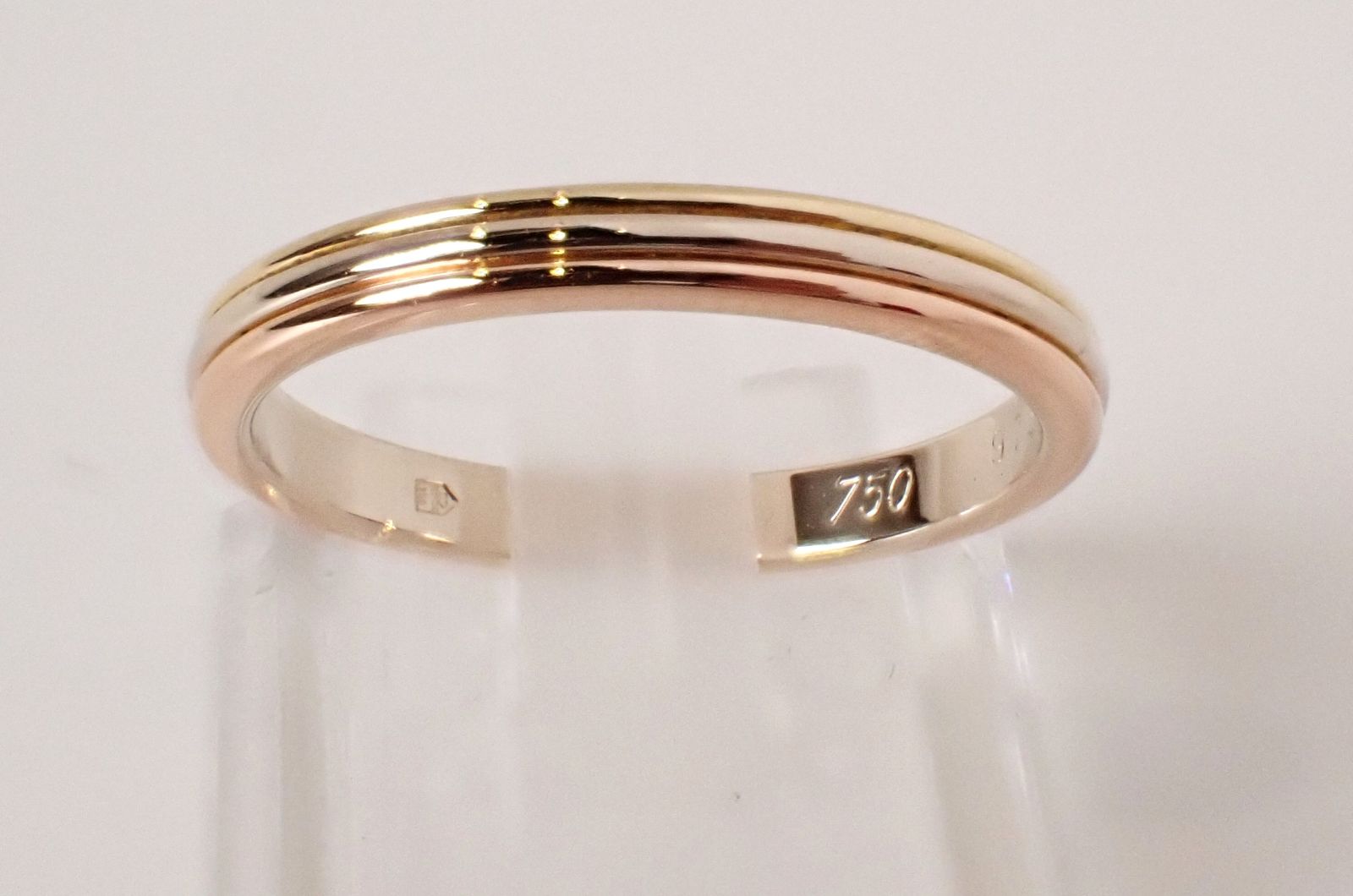 磨き済 超美品 Cartierカルティエ トリニティ リング スリーカラー 4g  