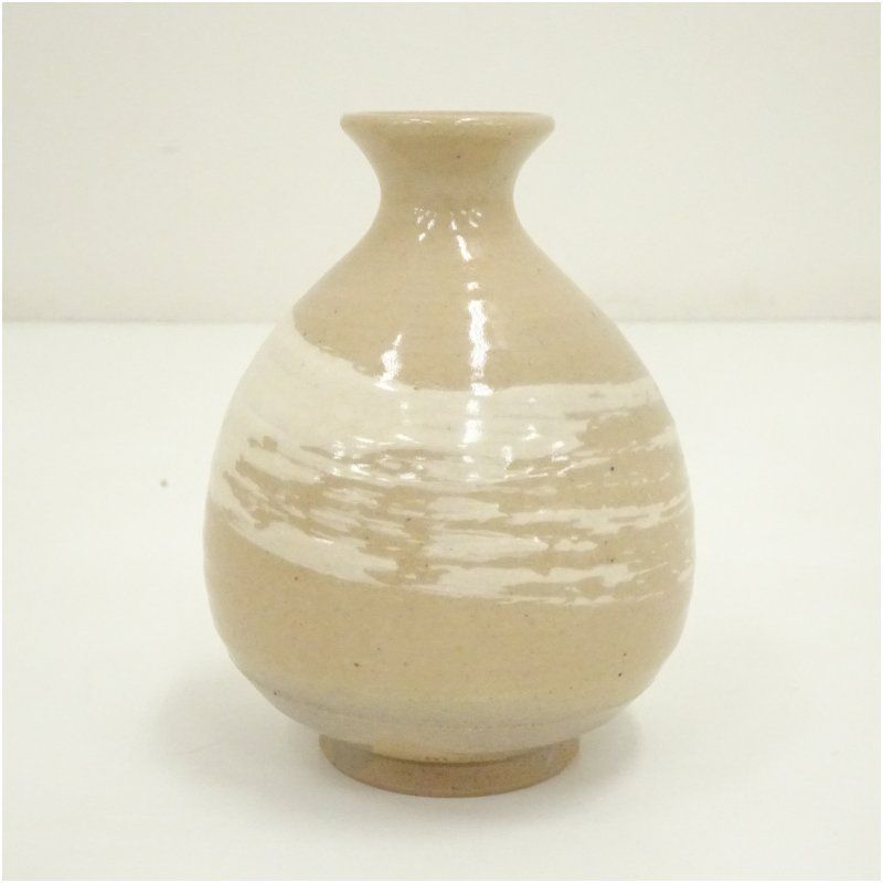 朝日窯　酒器セット 陶器製 2本の徳利と6つの杯 朝日焼 朝日窯造 松林豊斎 刷毛目徳利（箱付） 酒器 おしゃれ かわいい