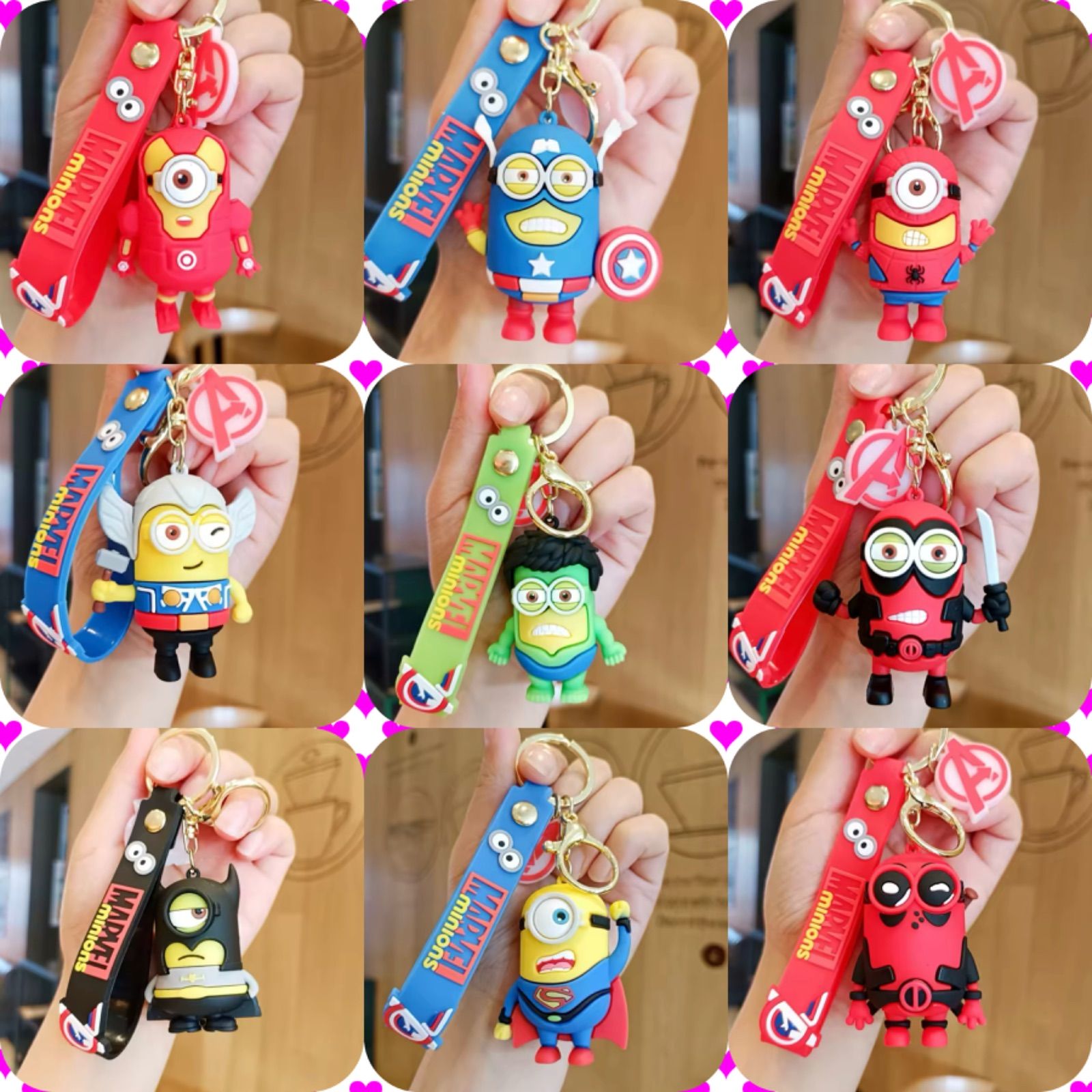 Minions ミニオンズ バットマンver キーホルダー ストラップ 単品］Minions ミニオン スーパーヒーローシリーズ キーホルダー