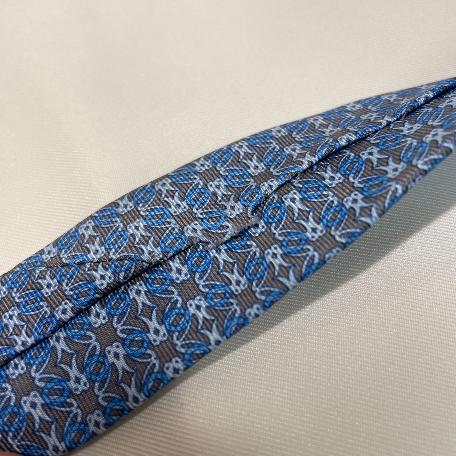 極美品✨LOEWE ロエベ ネクタイ アナグラム 水色 ブルー グレー