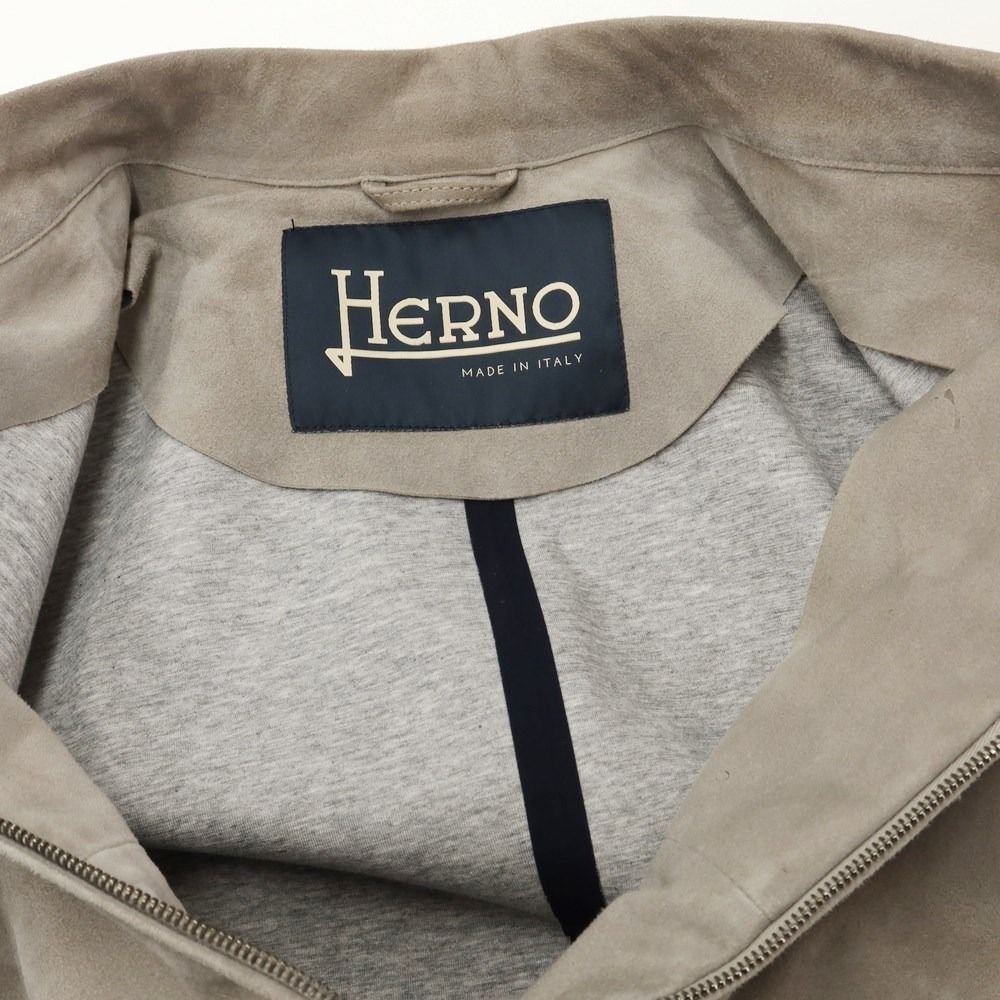 中古】ヘルノ Herno ゴートスエード レザージャケット ブルゾン