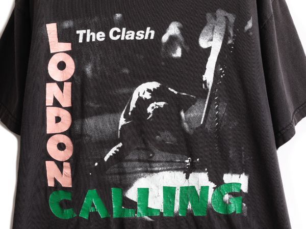 メンズ90s CLASH クラッシュ プリント Tシャツ XL 黒 パンク バンド