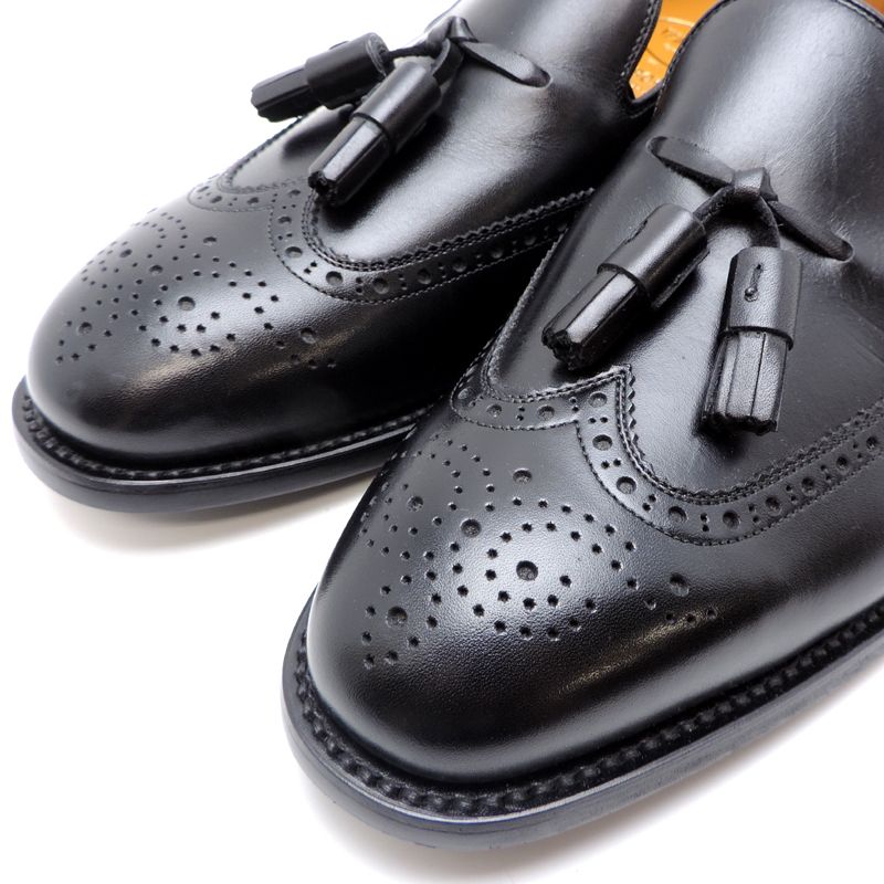 【極美品】SCOTCH GRAIN ウィングチップ タッセルローファー 黒 極美品” SCOTCH GRAIN（スコッチグレイン）Wingtip Tasseled