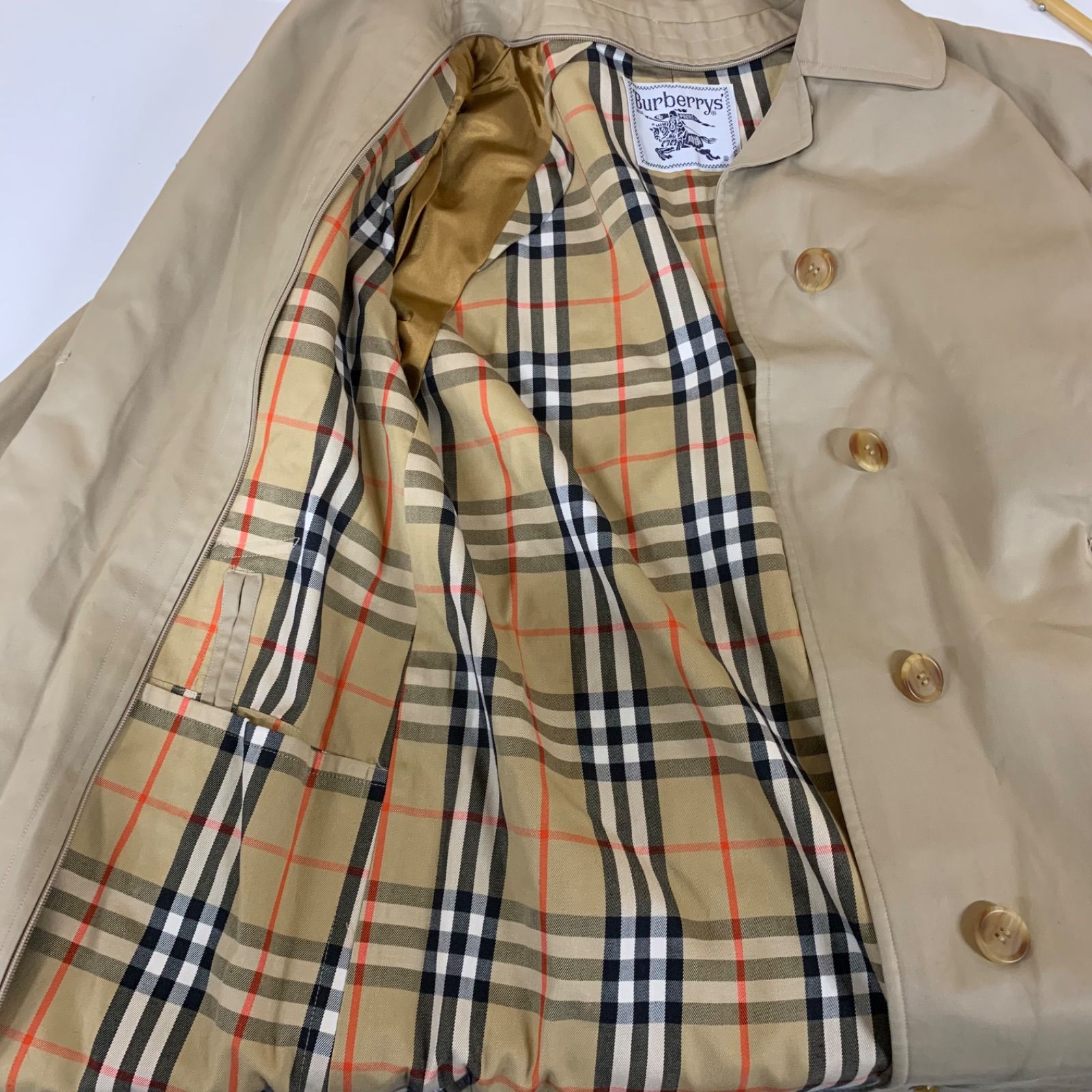 37 Burberry バーバリー トレンチコート 裏ノバチェック ベージュ