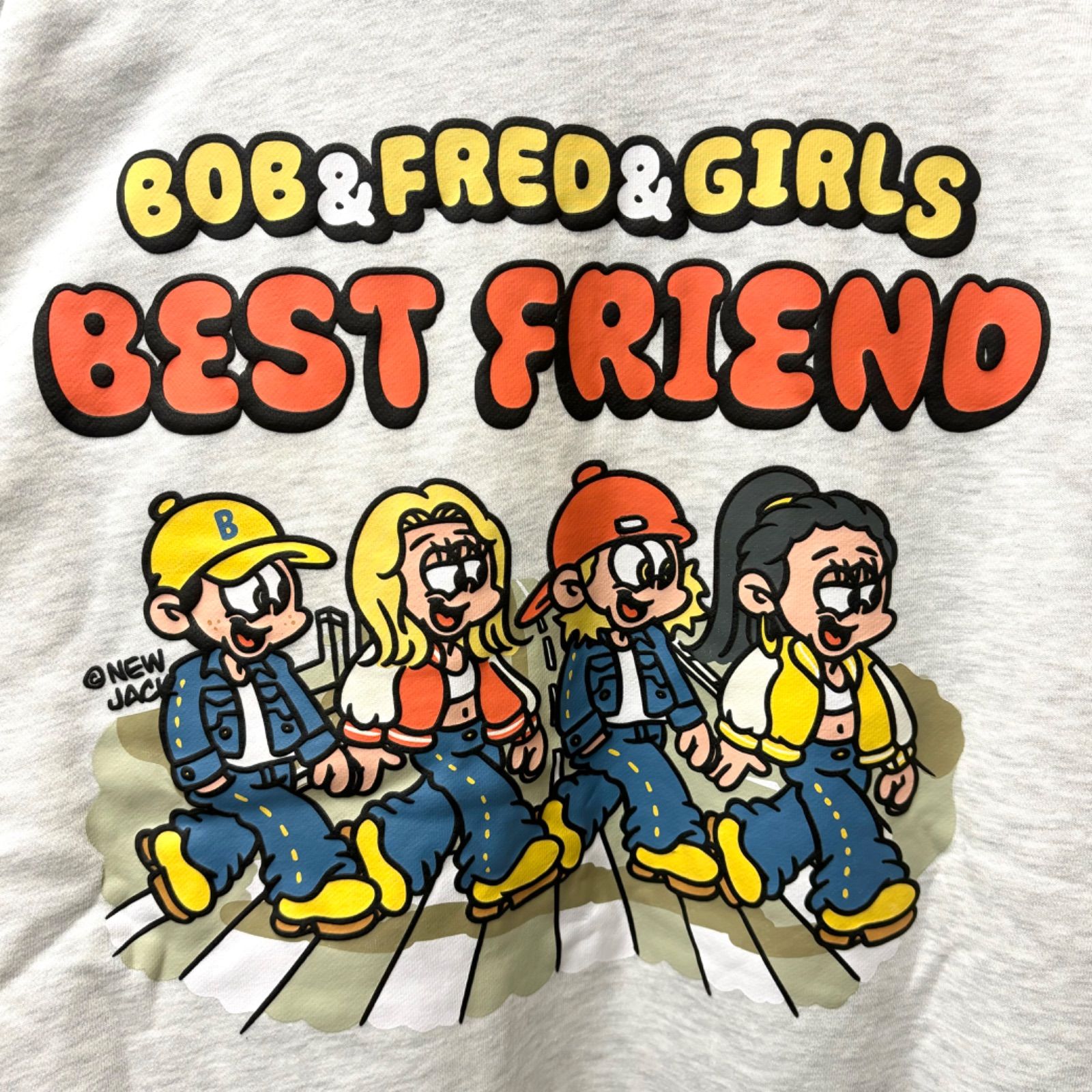 NEW JACK×A.T.C Bob&Fred&GIRLS ロゴZIPパーカー】ニュー