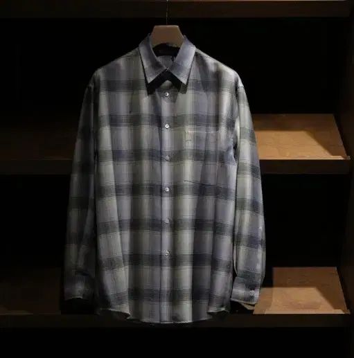 AURALEE オーラリー 25fw スーパーライト ブルーグリーンチェックシャツ
