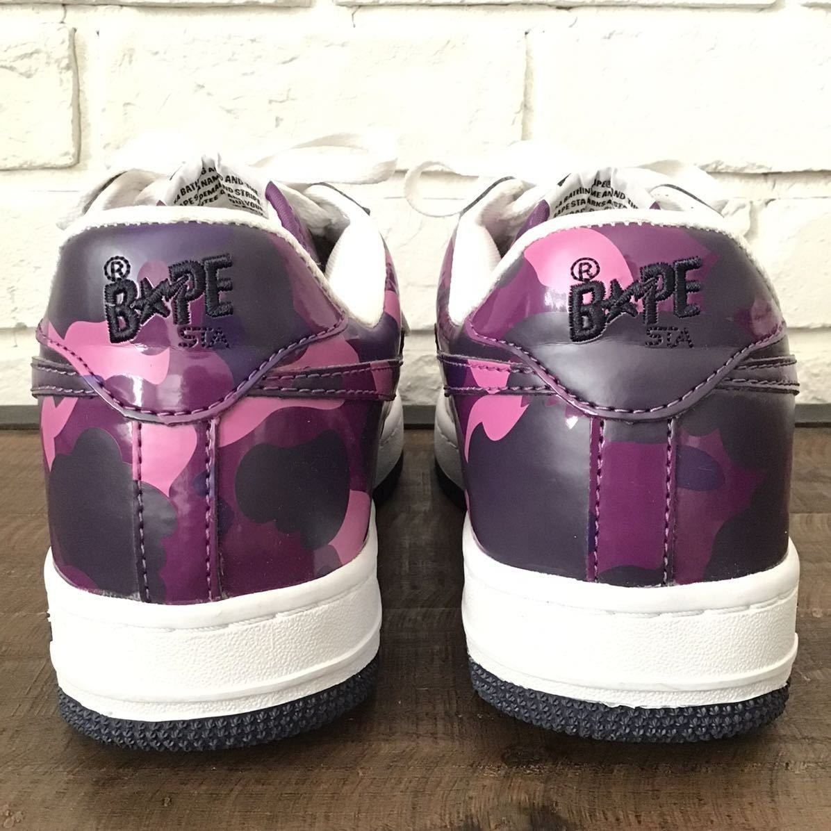 ☆新品☆ BAPESTA エナメル スニーカー 27cm US9 purple camo a