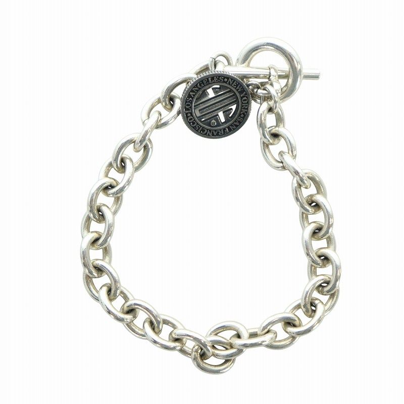 ハフ HUF ブレスレット アクセサリー バングル チェーン ロゴ シルバー色 GY11 |MQ