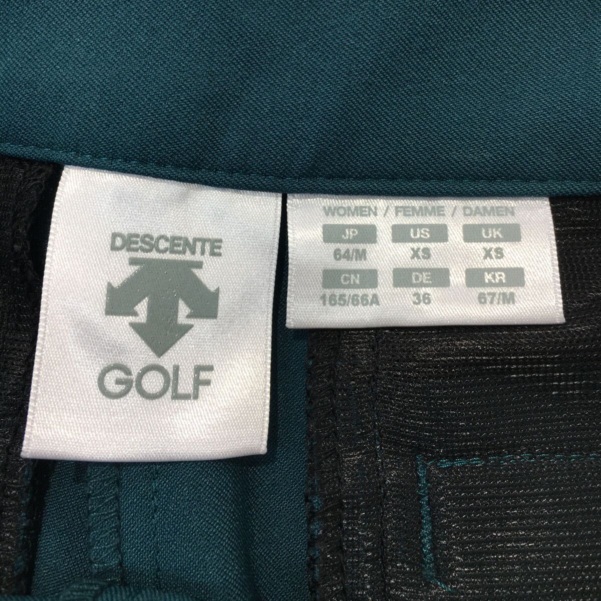 coco 中古 デサントゴルフ DESCENTE GOLF レディース スカート風ショートパンツ M グリーン ストレッチ 0000099672-1.jpg