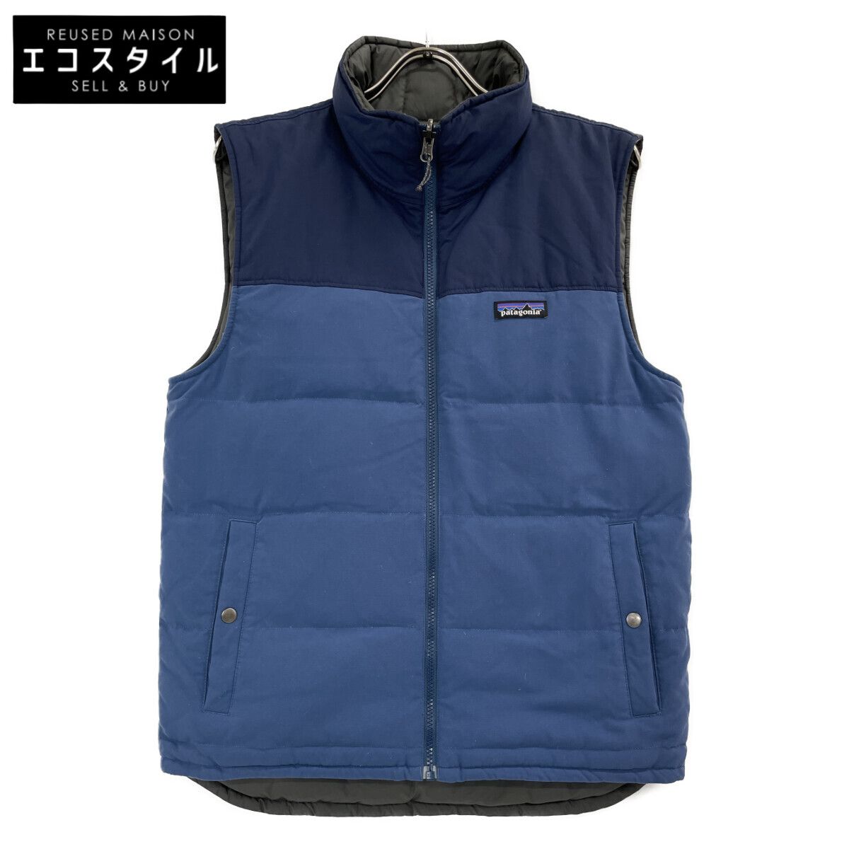 patagonia パタゴニア ﾈｲﾋﾞｰ×ｸﾞﾚｰ ﾘﾊﾞｰｼﾌﾞﾙﾋﾞﾋﾞｰﾀﾞｳﾝﾍﾞｽﾄ 表記なし