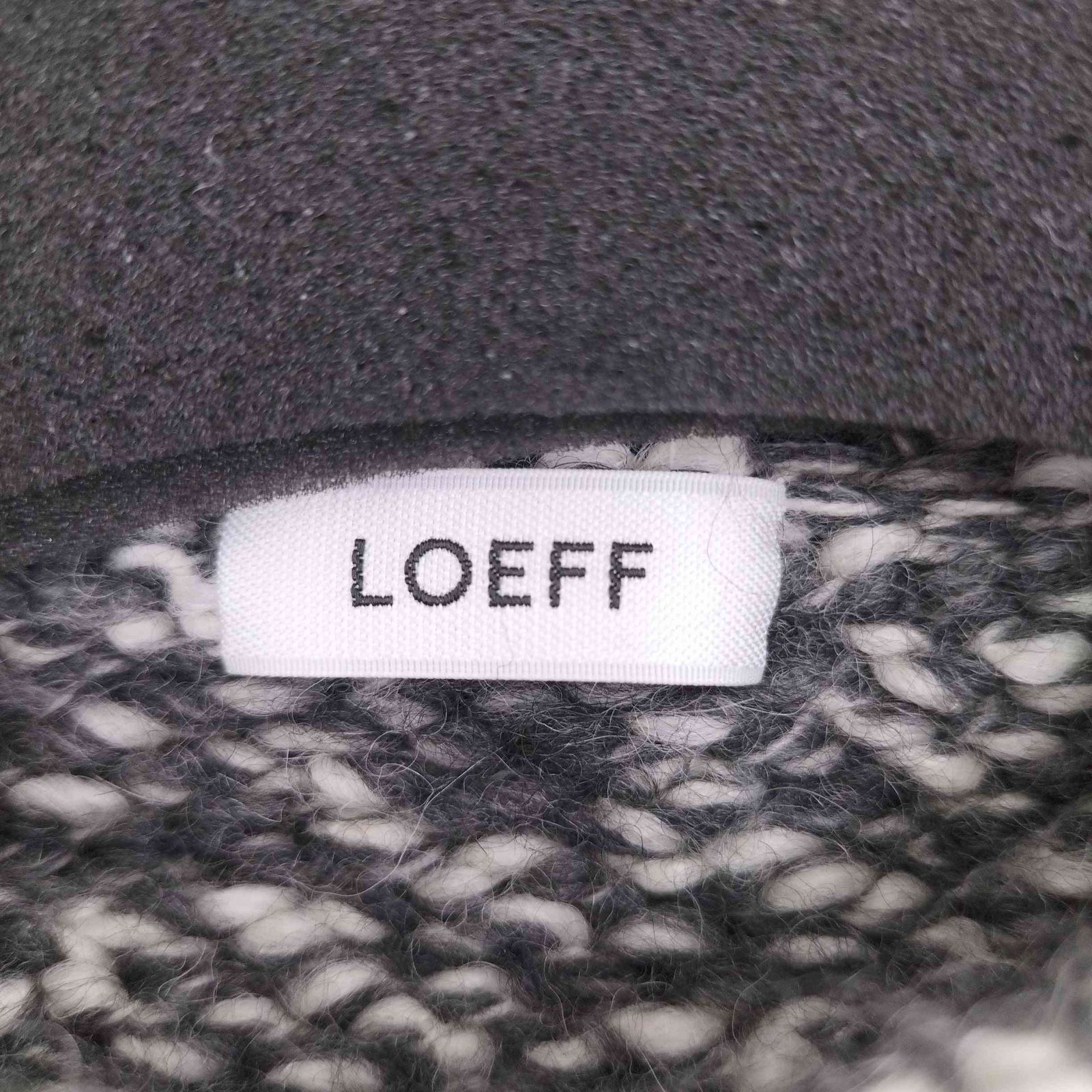 LOEFF ロエフ　ロービング クルーネックカーディガン LOEFF【ロエフ】 ロービング クルーネックカーディガン BEIGE