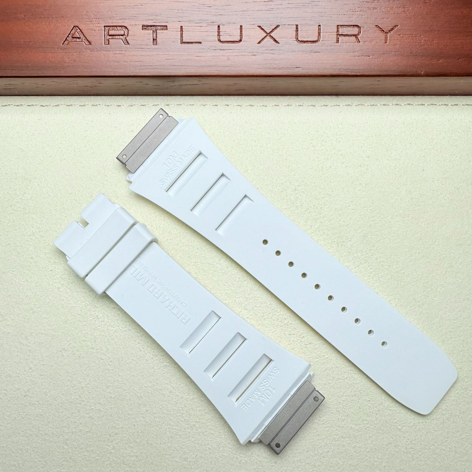 リシャールミル ラバーストラップ ベルト RM10 RUBBER STRAP WHITE M