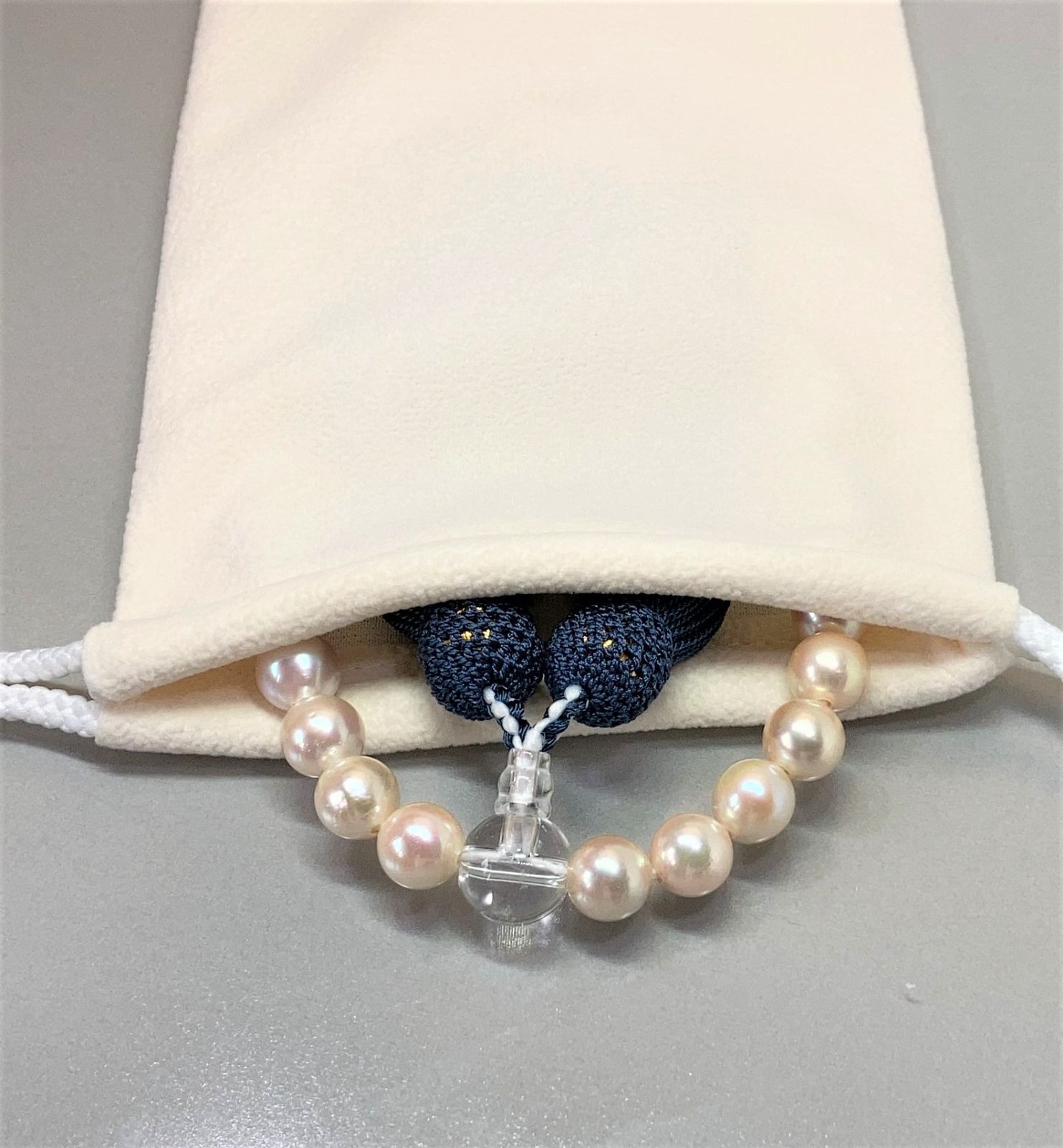 超大珠あこや真珠念珠数珠全宗派使用可能保証＆手引き付5-2