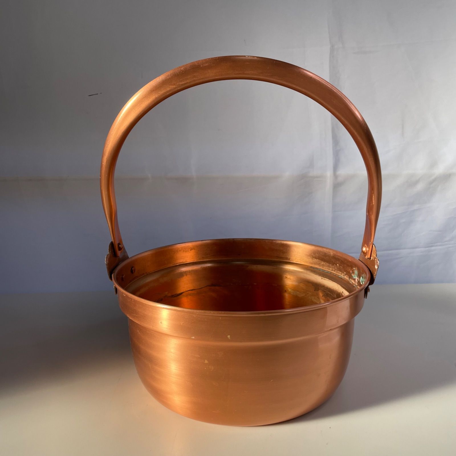 ○純銅 鍋 山菜鍋 直径27cm 吊るし鍋 蓋つき - メルカリ