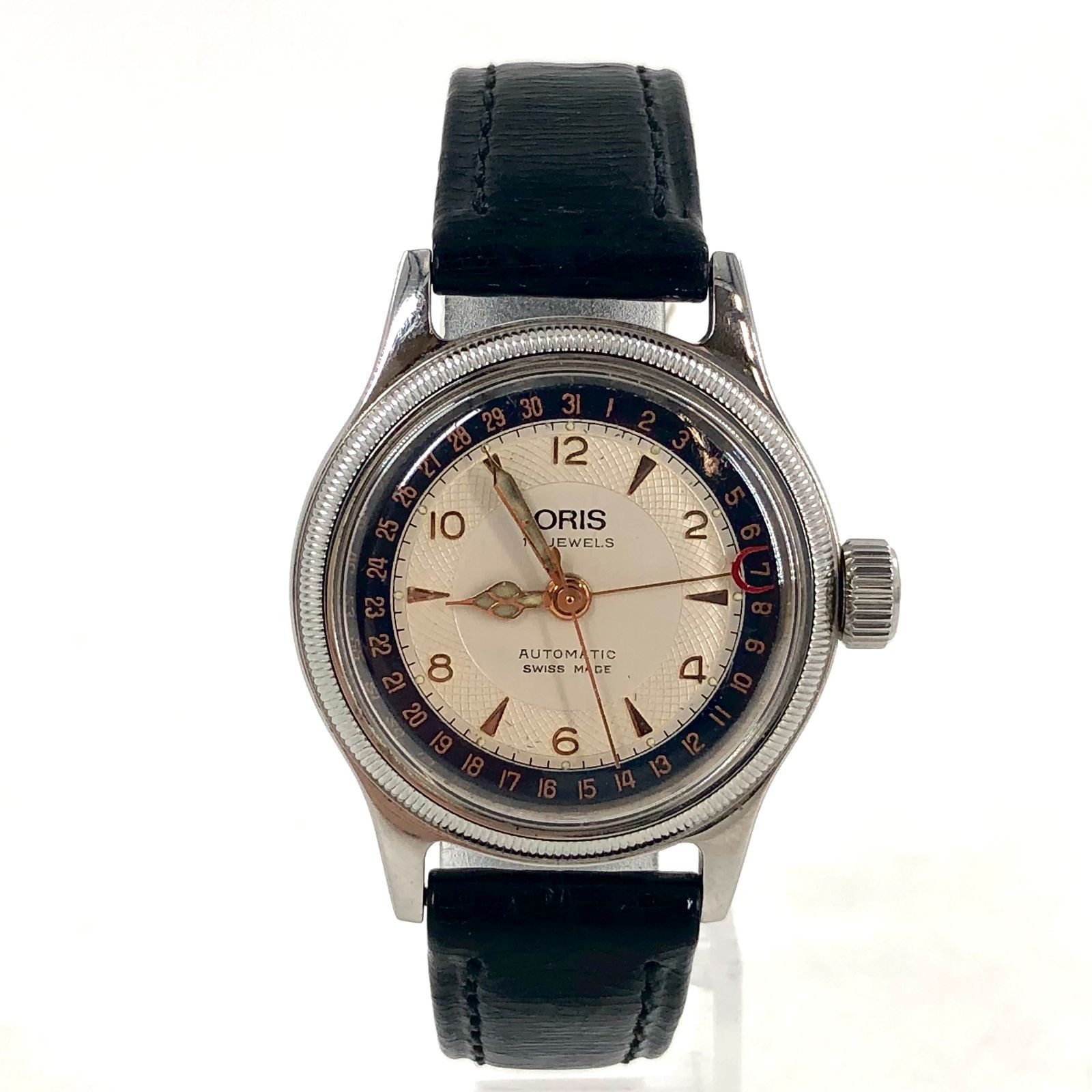 【美品】オリス ポインターデイト 自動巻き【7400B】純正尾錠【稼働品】メンズ 美品】オリス ポインターデイト 自動巻き【7400B】純正尾錠