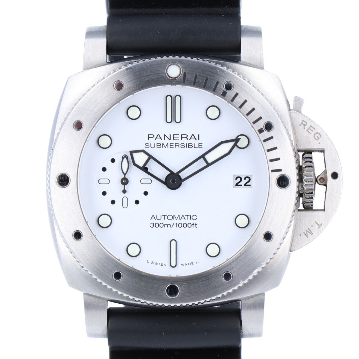 PANERAI】 パネライ サブマーシブル ビアンコ PAM02223 42mm ステンレススチール SS 白文字盤 ホワイト文字盤 替えバンド付  自動巻き オートマ メンズ 腕時計 時計 【中古】 USED-A 【9304】 - メルカリ