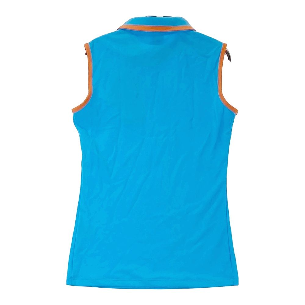 サイズ M DESCENTE GOLF デサントゴルフ ノースリーブポロシャツ ブルー系 240101530249 ゴルフウェア レディース ストスト