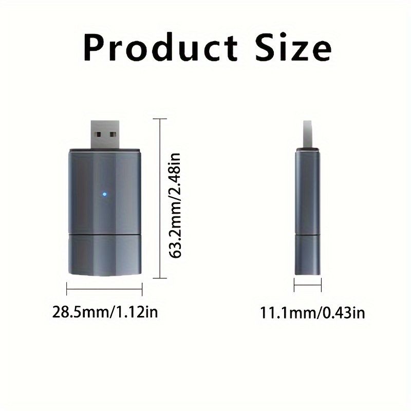 USBとType-Cのデュアルインターフェース プラグアンドプレイワイヤレスカーキット