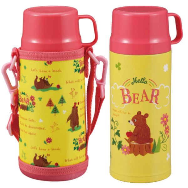 水筒 キッズ 直飲み コップ付 2WAY ステンレス キッズボトル 600ml 子供 （ 保温 保冷 子供用水筒 直のみ ステンレスボトル ステンレス製 ボトル 広口 子供用 子ども こども 幼稚園 保育園 小学生 カバー付き ）