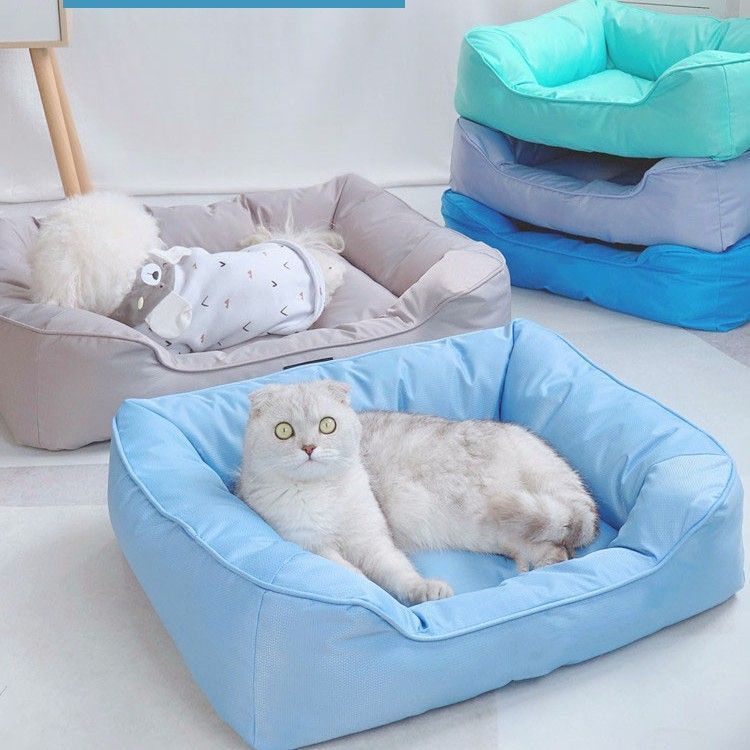 Lサイズ ペットベッド 通年 ふわふわ かわいい シンプル 夏 高品質 通気性 長持ち 防水 ふわふわ かわいい 高品質 デザイン 布 長持ち 犬 猫 中型犬 大型犬 ペット用品 マット クッション ベッド 安い