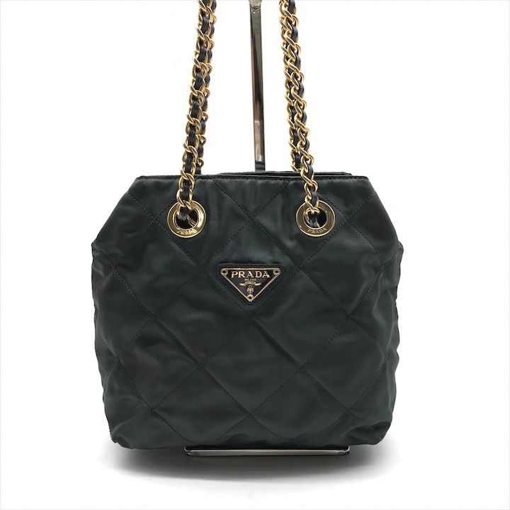 PRADA キルティング トートバッグ ブラック　テスートナイロン　三角ロゴ美品 楽天市場】美品 PRADA プラダ テスート 三角ロゴプレート