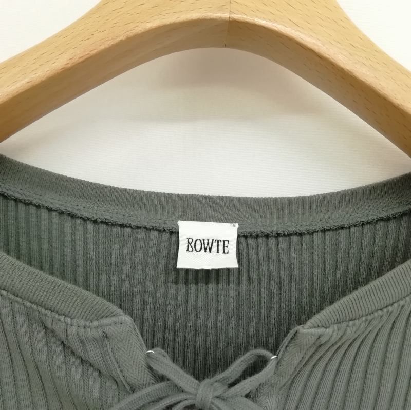BOWTE バウト HIGHTWIST COTTON RIB LACE UP LONG SLEEVE