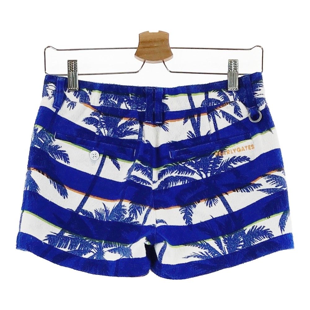 サイズ 0 PEARLY GATES パーリーゲイツ ショートパンツ ボーダー 総柄 ブルー系 240101281422 ゴルフウェア レディース ストスト