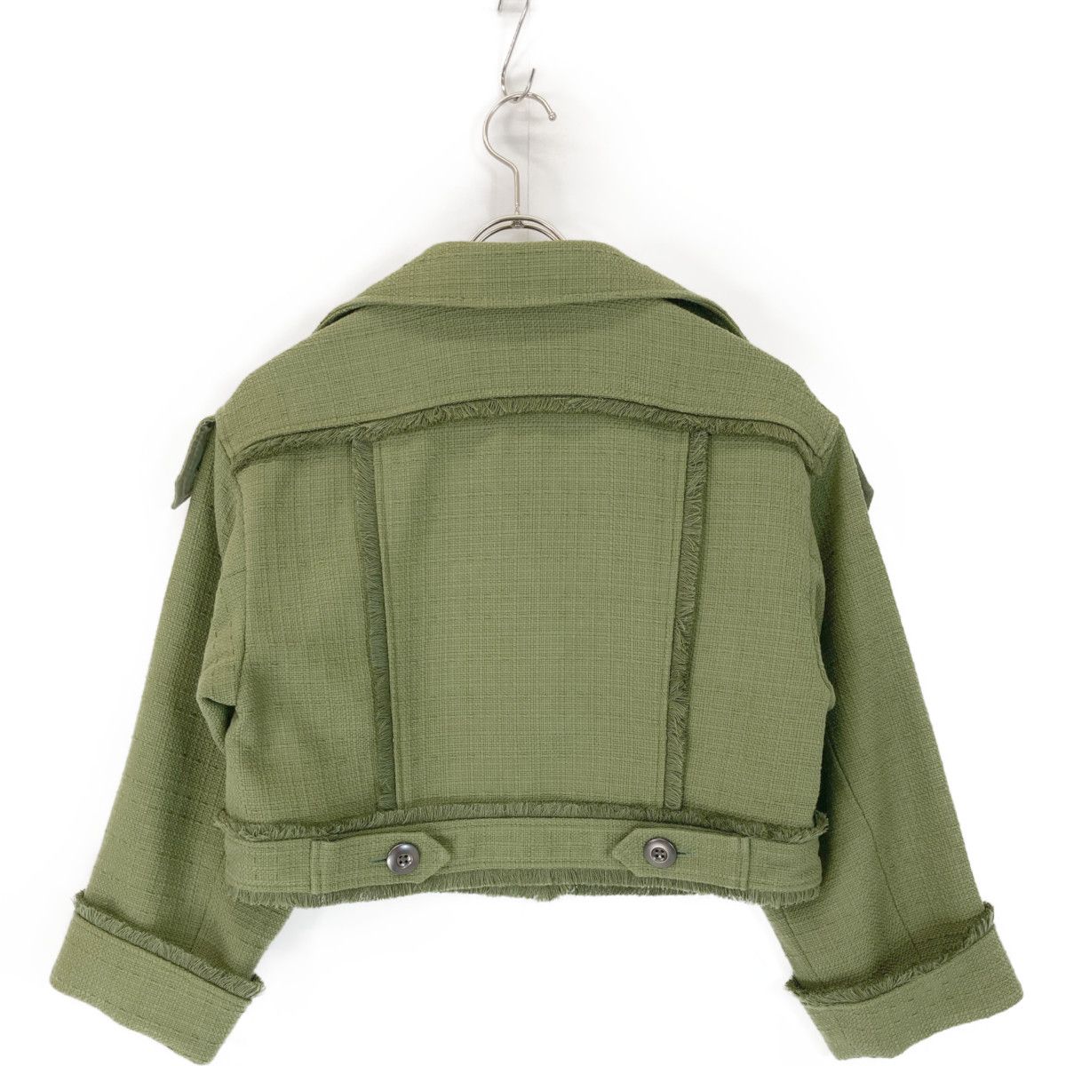 TAE ASHIDA タエアシダ TJ3602 23年製 ｸﾞﾘｰﾝ ﾊｰﾌｽﾘｰﾌﾞﾌﾘﾝｼﾞｼﾞｬｹｯﾄ 9  