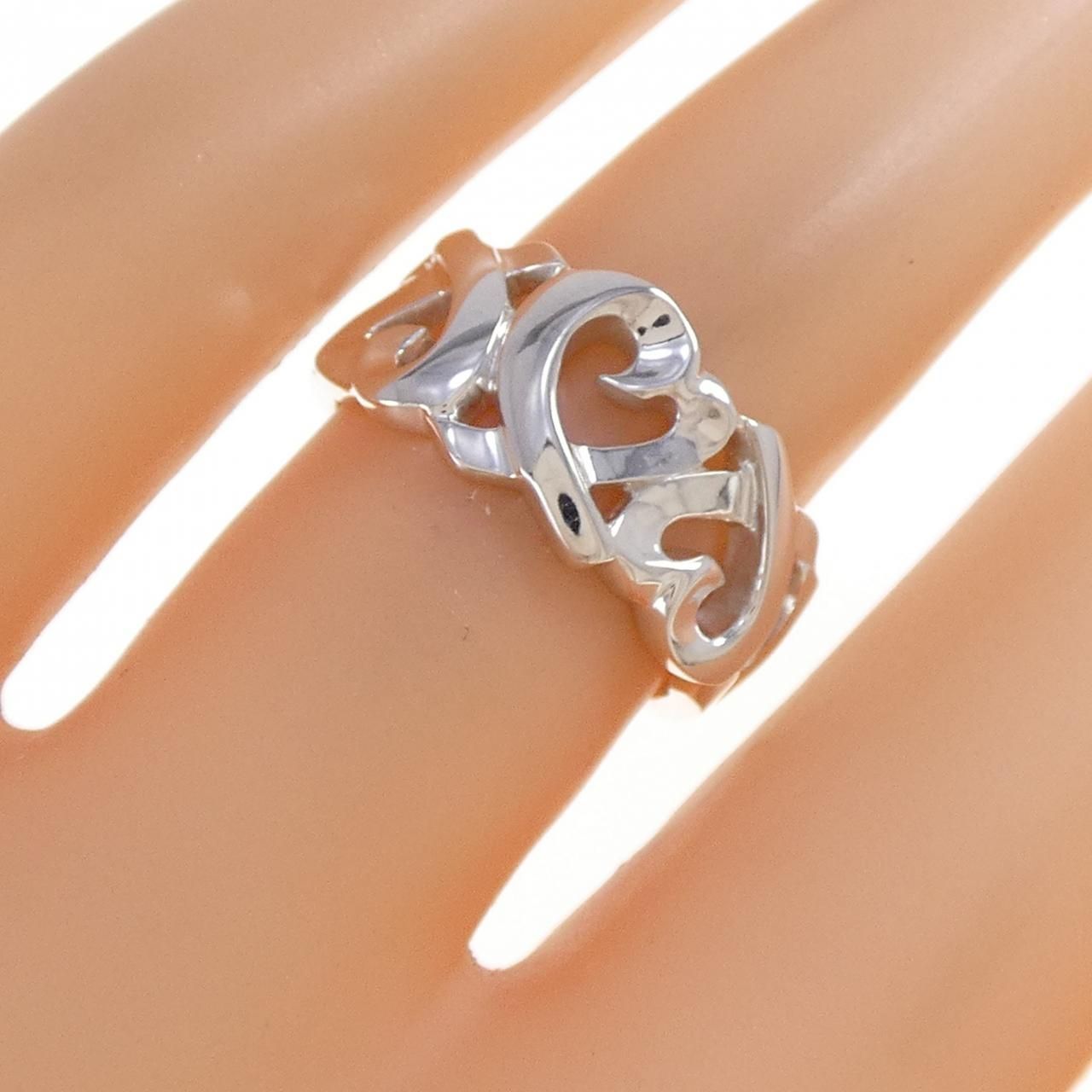 ティファニー トリプル ラビング ハート リング 925 TIFFANY&Co. 新品同様 ティファニー トリプル ラビングハート