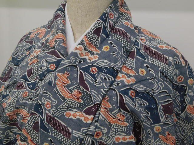 平和屋着物○白山紬 吉祥文 正絹 逸品 未使用 CAAR6499ze 平和屋着物