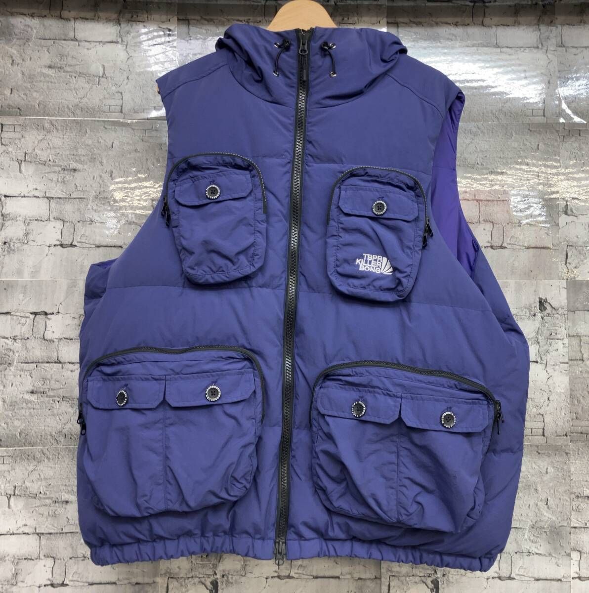 TIGHTBOOTH タイトブース DOWN VEST ダウンベスト サイズL パープル