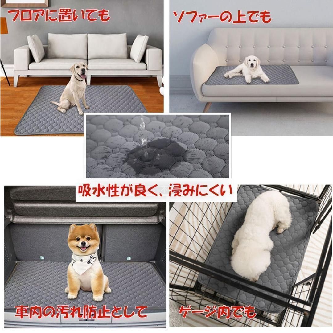 ベージュ シート トイレ 洗える ペット 犬 猫 吸水 マット 2枚 防水