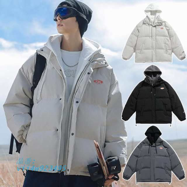 ダウンジャケット メンズ フード付き 中綿コート 綿入れアウター ジャンパー 厚手保温 防寒防風 ジャケット 高品質 vii4w923495