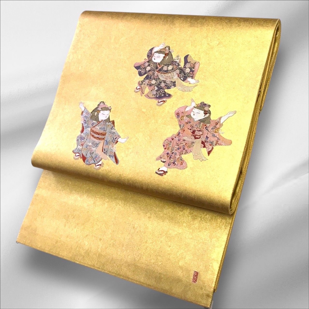 専用帯2293●加賀友禅の巨匠 由水十久 本金箔 森にて 高級 正絹太鼓六通袋帯 専用帯2293○加賀友禅の巨匠 由水十久 本金箔 森にて 高級 正絹