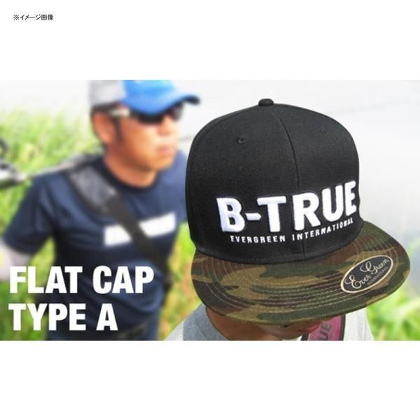 帽子 エバーグリーン(EVERGREEN) B-TRUE フラットキャップ タイプC ブラックカモ×BK. | エバーグリーン(EVERGREEN) B-TRUEサークルロゴキャップ
