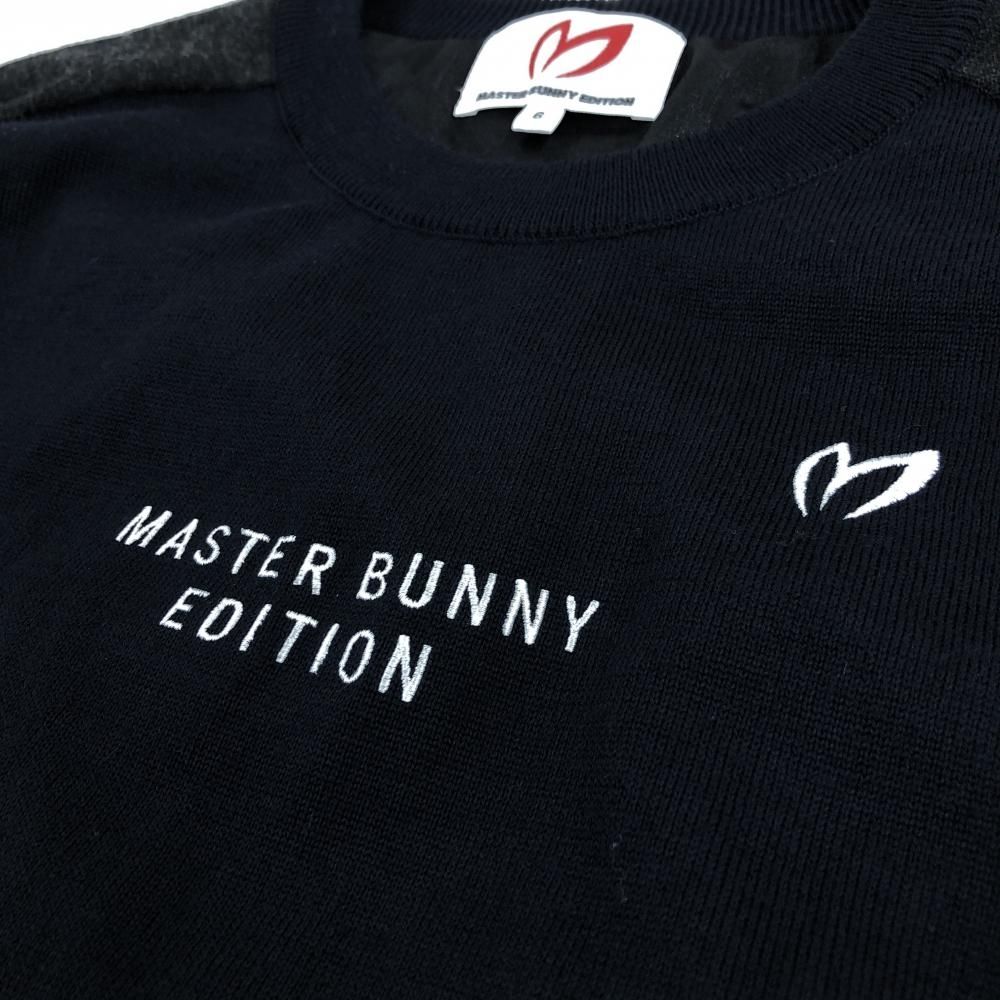 新品 マスターバニー スウェット セーター 胸ロゴ ブラック L