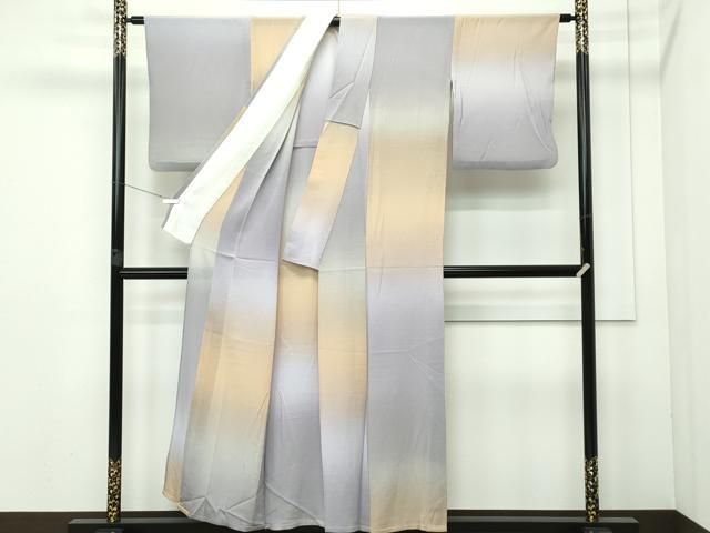 平和屋本店□極上 夏物 小紋 絽縮緬 暈し染め 逸品 CZAA2355s5 - メルカリ 