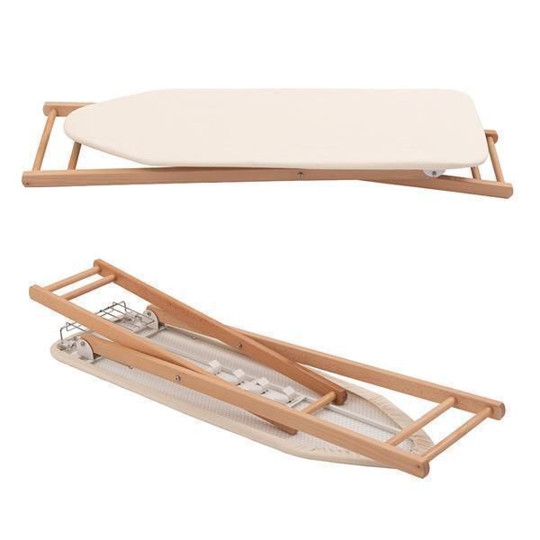 シンプル- 木製 アイロン台 High ハイタイプ 立ったままアイロンがけ 高さ調整４段階 ナチュラル SGS-072NA 北欧 アイロンスタンド アイロンホルダー