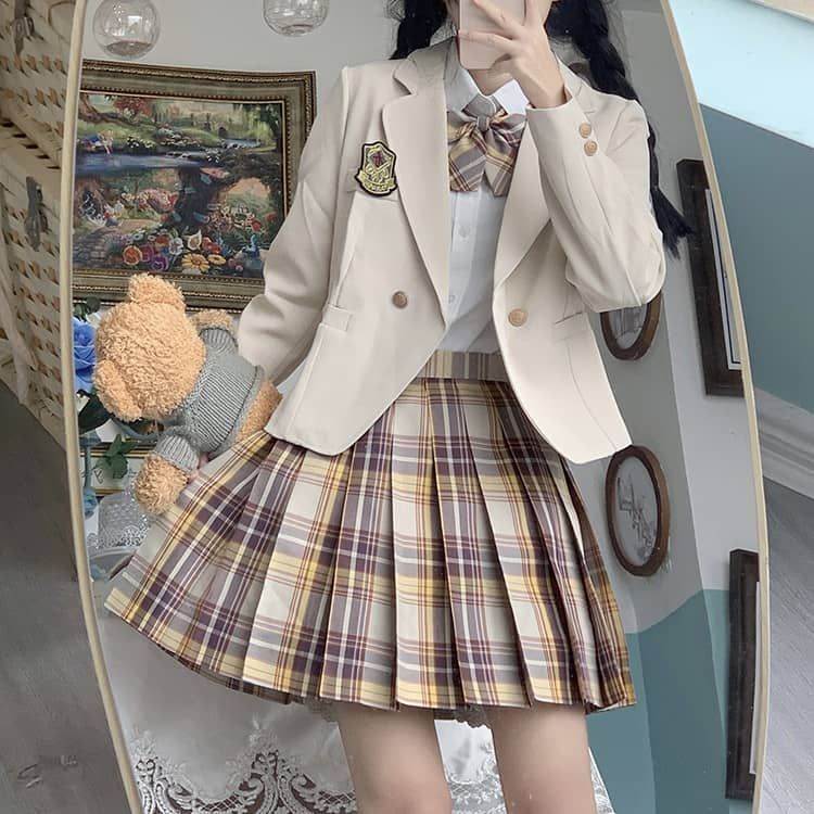 タータンチェック 女子卒業式スーツセット