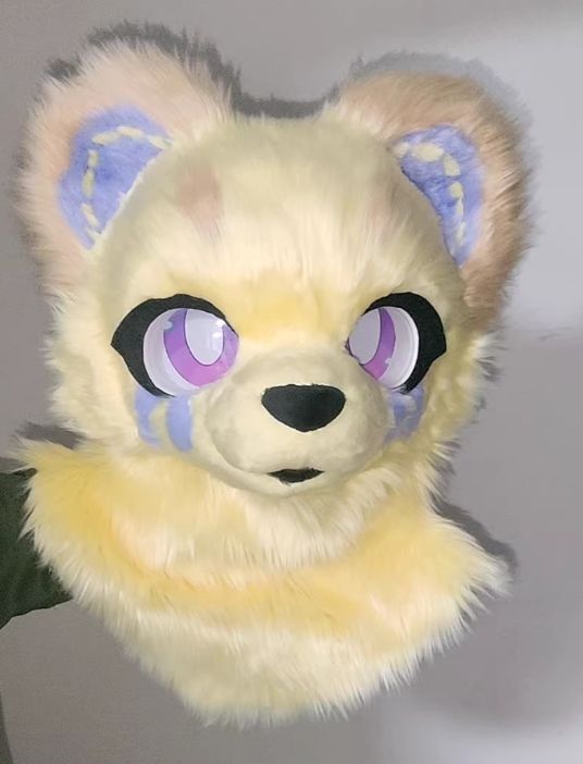 ファースーツ 着ぐるみセット NO.163 くま 黄色 ケモノ ファースーツ 全頭ヘッド ぬいぐるみ コスプレ コスチューム