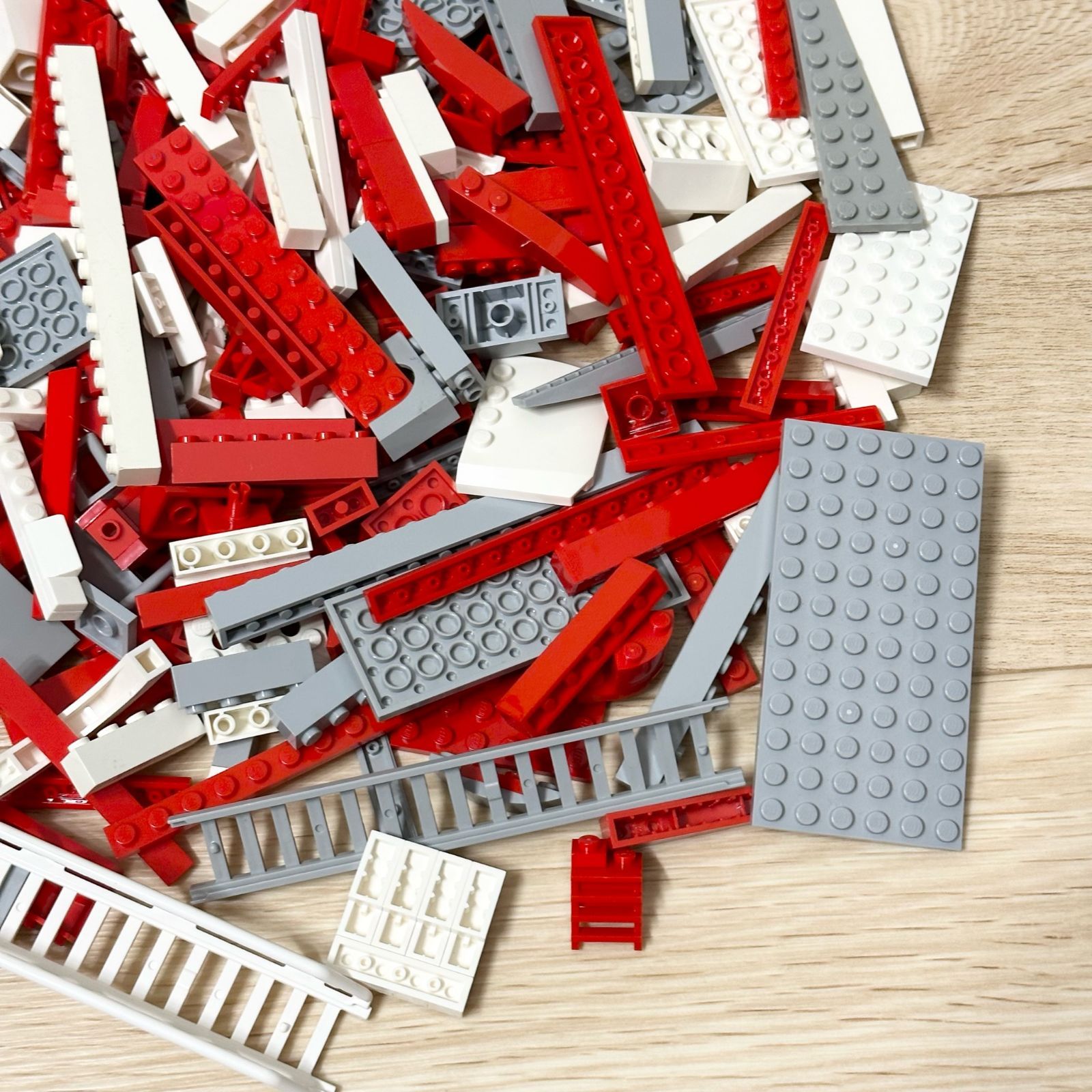 LEGO レゴ レッド ホワイト グレー系 中古 パーツ ブロック プレート 
