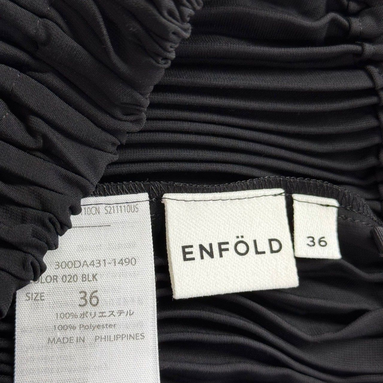 ENFÖLD プリーツパンツ サイズ38 黒 ENFOLD - ENFOLD エンフォルド 20AW ライトクロスブラック