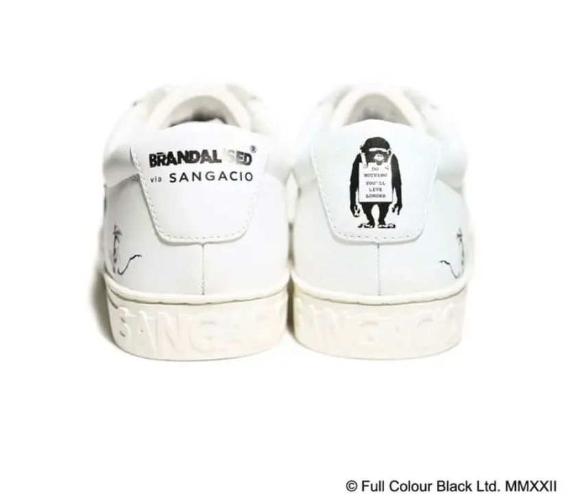 via SANGACIO×BRANDALISD 限定 スニーカー Banksy - 【Re.old