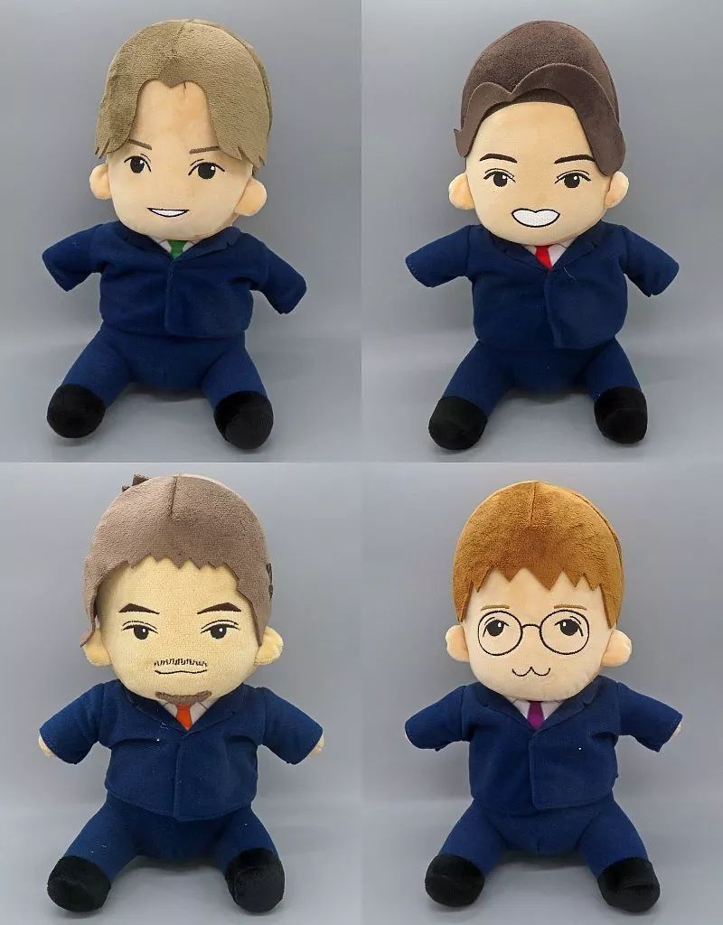 【ラウンドワン限定】 純烈 おすわりぬいぐるみ 〈全4種セット〉 純烈 ラウンドワン おすわりぬいぐるみ 全4種コンプセット ①