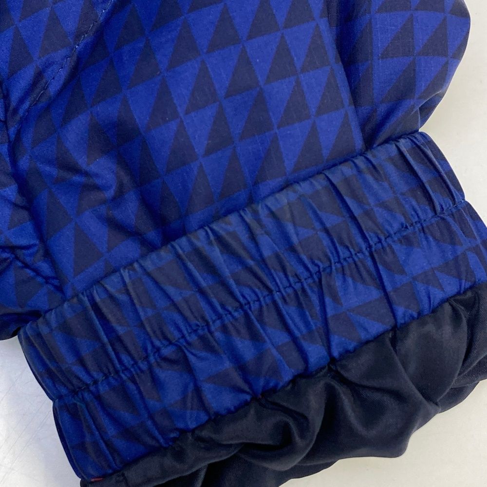 サイズ M キャロウェイ 2 WAY ダウン ジップジャケット 総柄 ネイビー系 ゴルフウェア メンズ ストスト 距離計 ストレッチ用品