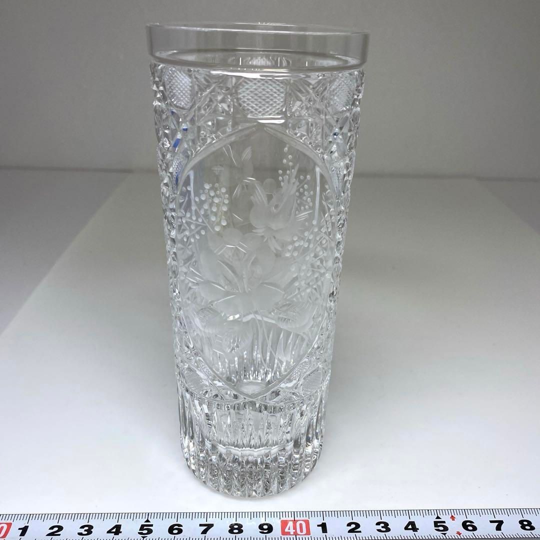 マイセン クリスタル フラワー タンブラー高さ15.5㎝タカサ東な6-1229